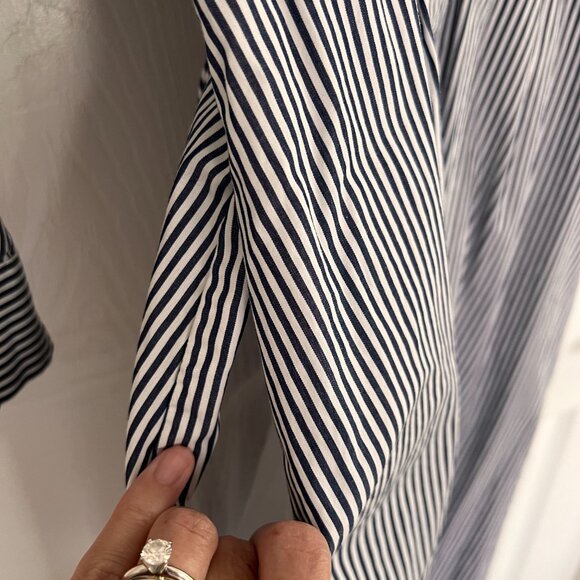 J. Crew Striped Shirtdress with Removable Sash/Bow - Picture 4 of 4